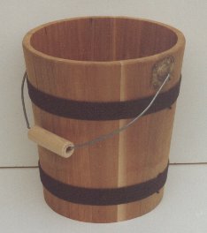 red cedar pail